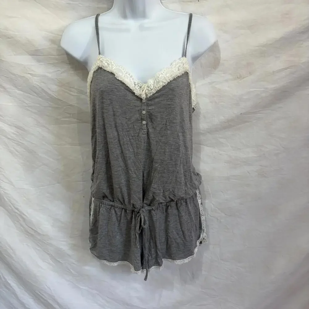 Victoria’s Secret jersey knit lace romper sz medium
